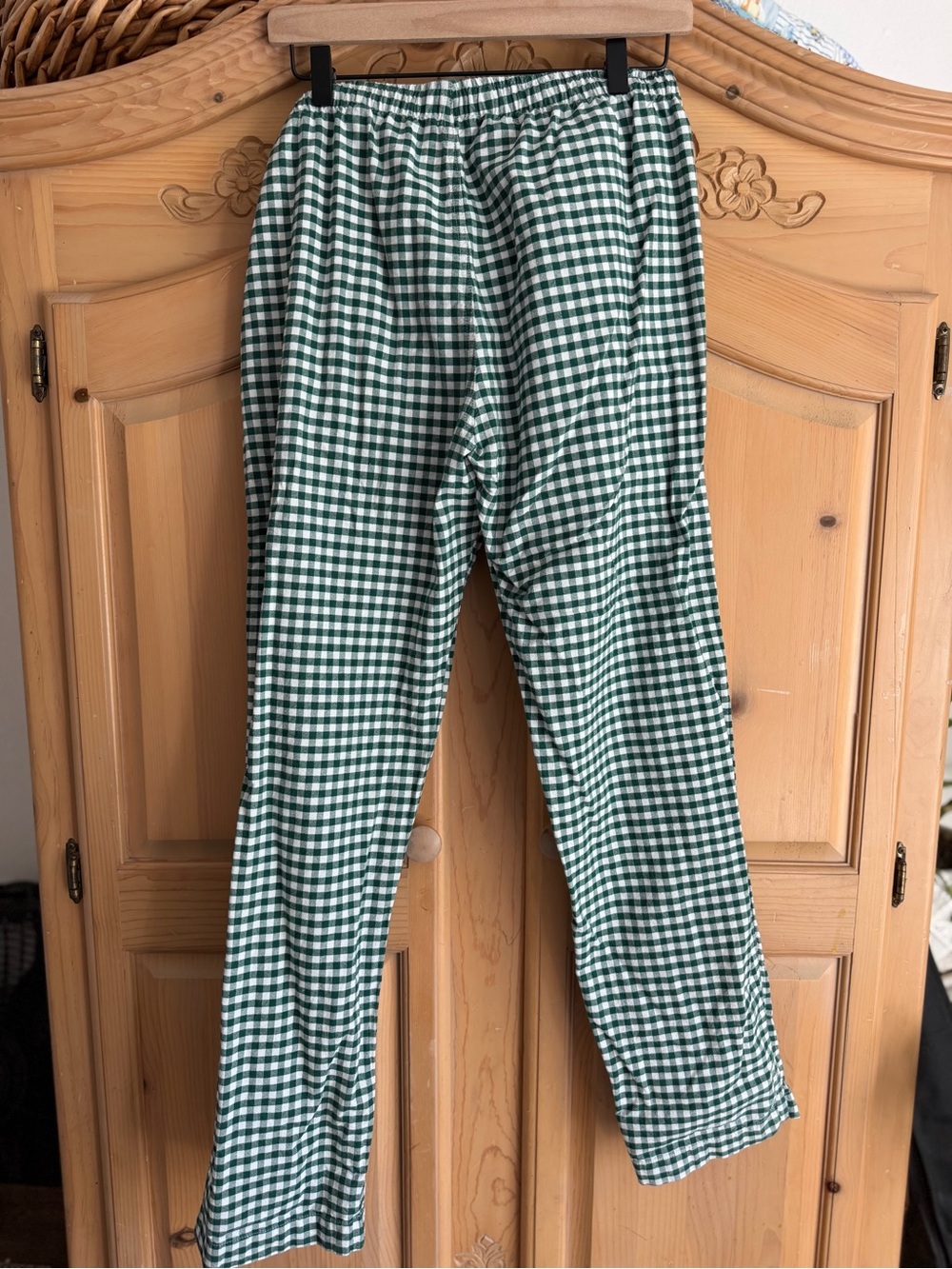 Women’s Green Gingham Drawstring Pants - Picture 4 of 4